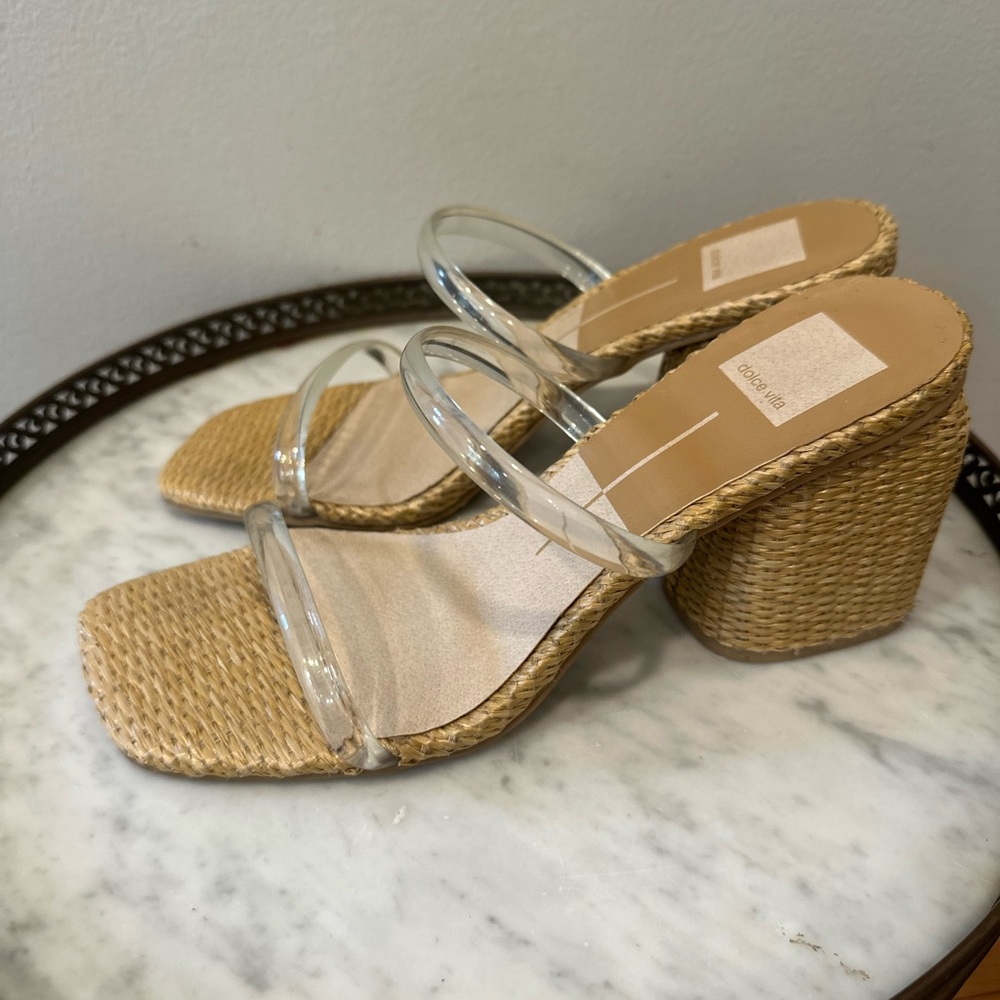 Dolce Vita rattan block heels - Picture 4 of 6